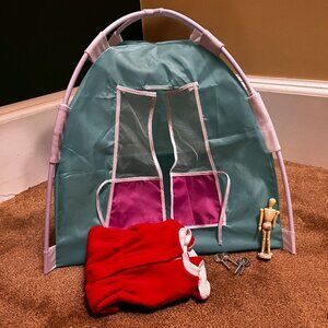 Our Generation 18” Doll tent plus pj's & misc.